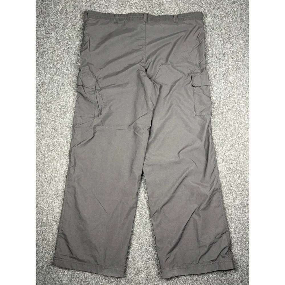 Vintage Y2K Nike Boys L 16-18 Black Nylon Cargo Pants Wide Leg Blue Swoosh